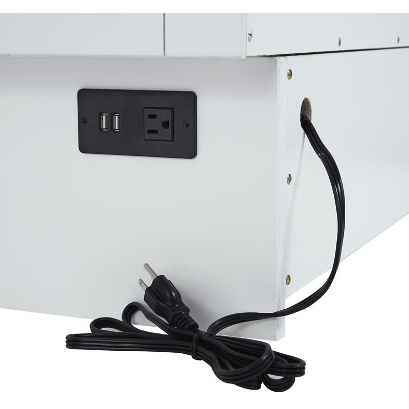 Catherine Premium Cabinet Bed With Queen Mattress And Outlets