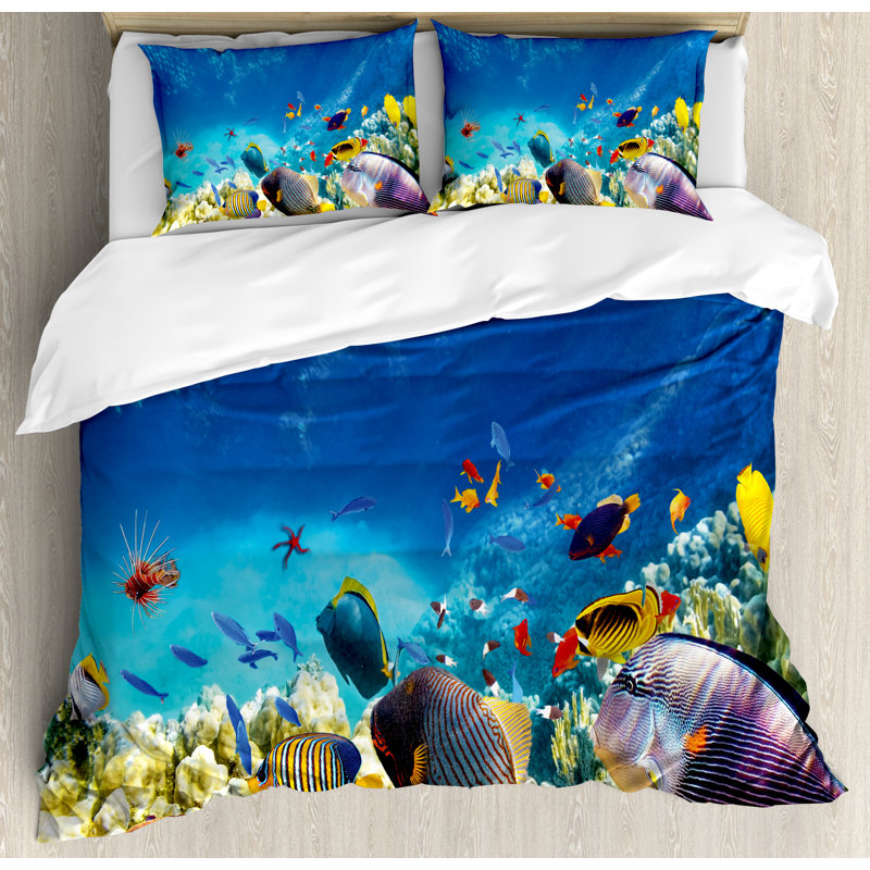 Coastal Polyester Duvet Cover, Queen