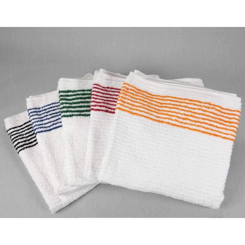 GSG Collection Special Gym 6 Piece Bath Towel Set By Rifz, Blue Stripes