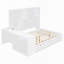 Wooden Daybed With Three Drawers, Desk, Shelves And Lights-1251360439