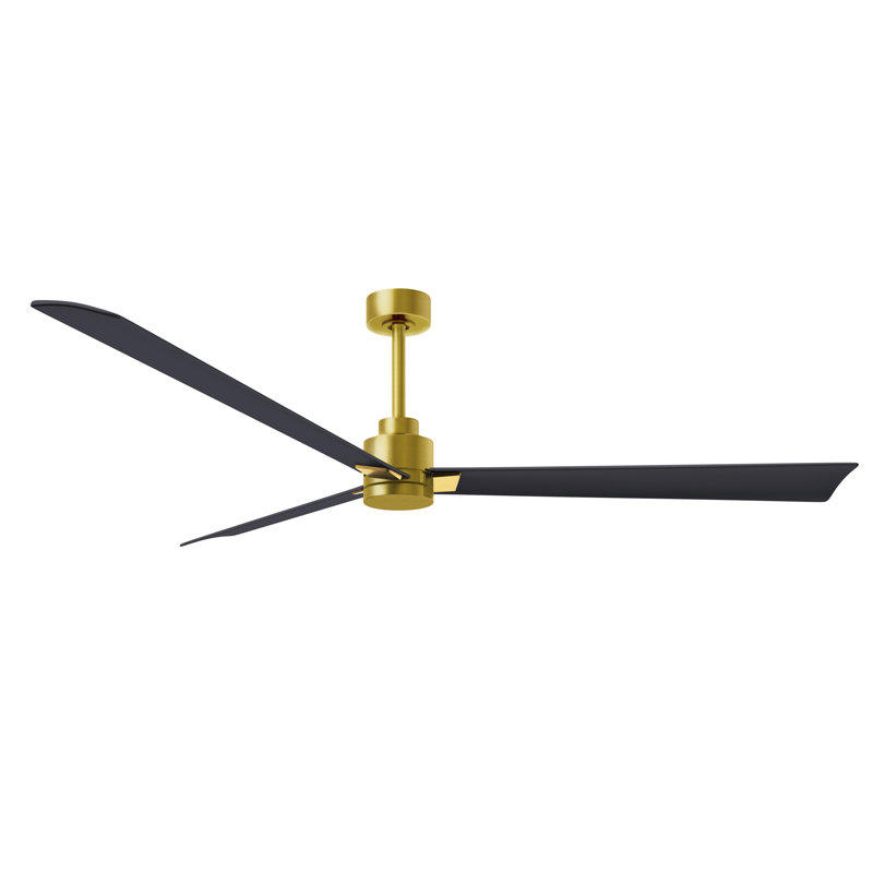 Alessandra 72'' Ceiling Fan, Brushed Brass, Matte Black