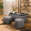 Repose-pieds standard carré avec rangement 12,25 po Kegan-21430124