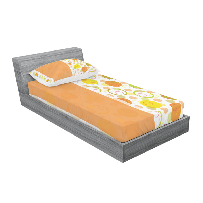 Microfiber Geometric Sheet Set, Twin XL Sheet Set with Fitted Sheet