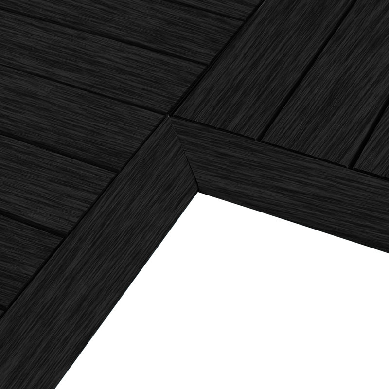 Carrelage de terrasse 2 "x 12" Quick Corner, Indian Ebony
