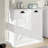 Laundry Sorter Cabinet In White. Elegant And Functional. Removable Cloth Storage Bags. E1 , . Waterproof & Safe. . Easy To Assemble. 100-pound Load Bearing White Cabinet. Bags For Convenience.