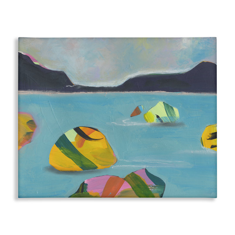 "Sea Buoys", art mural flottant par Jan Weiss, H 36 po x l 48 po