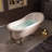 59" x 31" Clawfoot Soaking Acrylic Bathtub-61051205