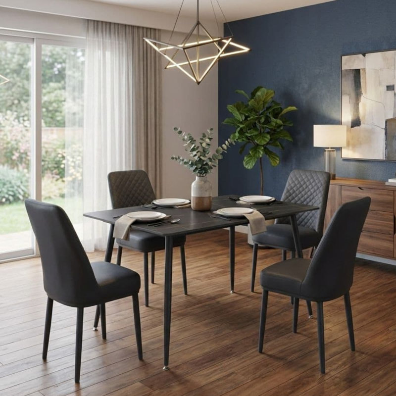 4 - Person Dining Set, Black