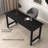 Computer Desk 63 Inch Large Office Desk Writing Study Table For Home Office Desk Workstation Wide Metal Sturdy Frame Thicker Steel Legs, Black