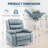 KORSER Recliner Chair With Heat And Massage,Oversized Recliner, 360°Swivel Manual Recliners For Living Room, Rocker Recliner With Side Pockets-802707626