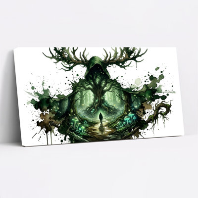 Forest Guardian Canvas Wall Art Oil Painting Print Set Of 1
