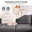Canapé-lit modulaire Comerford avec lit escamotable, canapé modulaire en L avec rangement, canapé Cloud avec assise profonde, chenille, gris clair-885631422