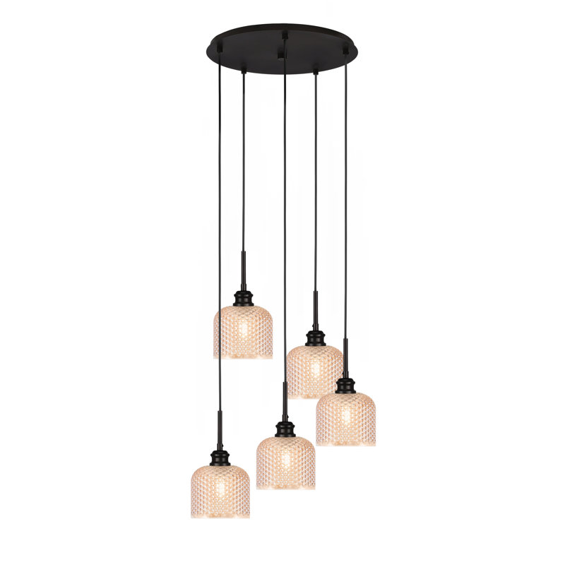 Luminaire suspendu grappe 5 lumières Stewart
