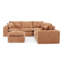 Canapé modulaire moderne 107 po avec revêtement Boucle Wyeth Wyeth-126157632-126157633