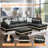 Rilan 103.5'' Faux Leather Sofa & Chaise-240499477-240499498