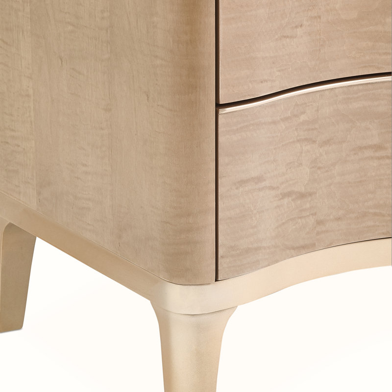 Malibu Crest 3 - Drawer Nightstand, White/Blush