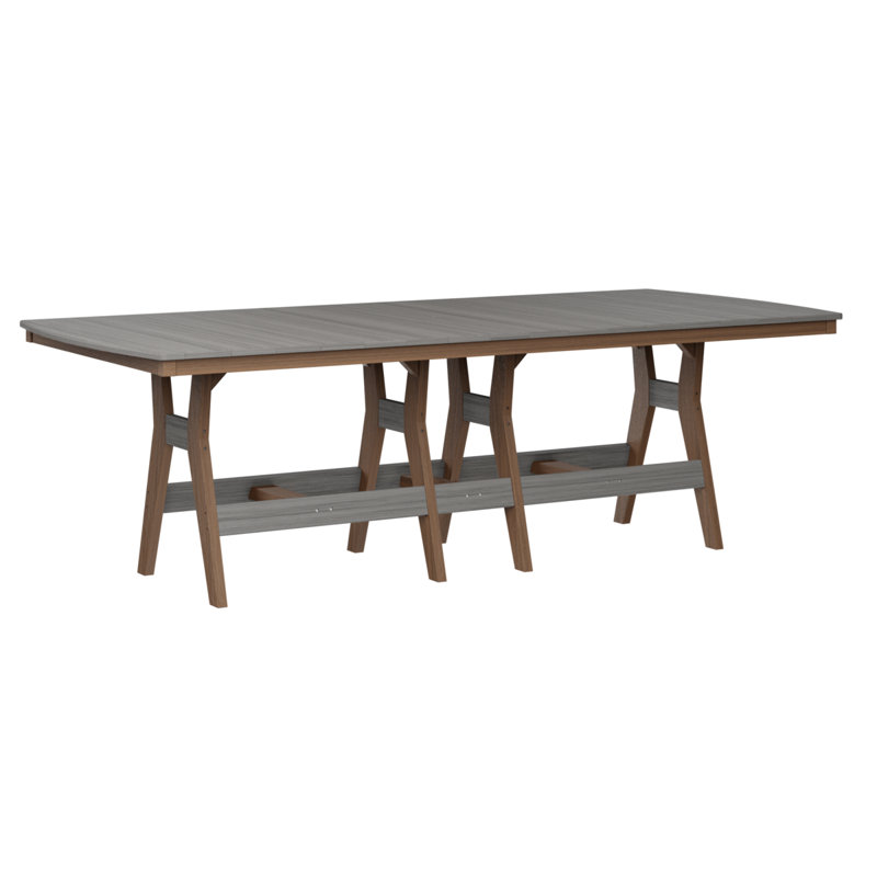 Berlin Gardens Harbor 96″ Rectangular Dining Table, Antique Mahogany, Driftwood Gray