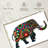 Floral Doodle Elephant-107470301