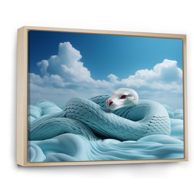 «Cyan Snake Serpentine Sky» sur toile