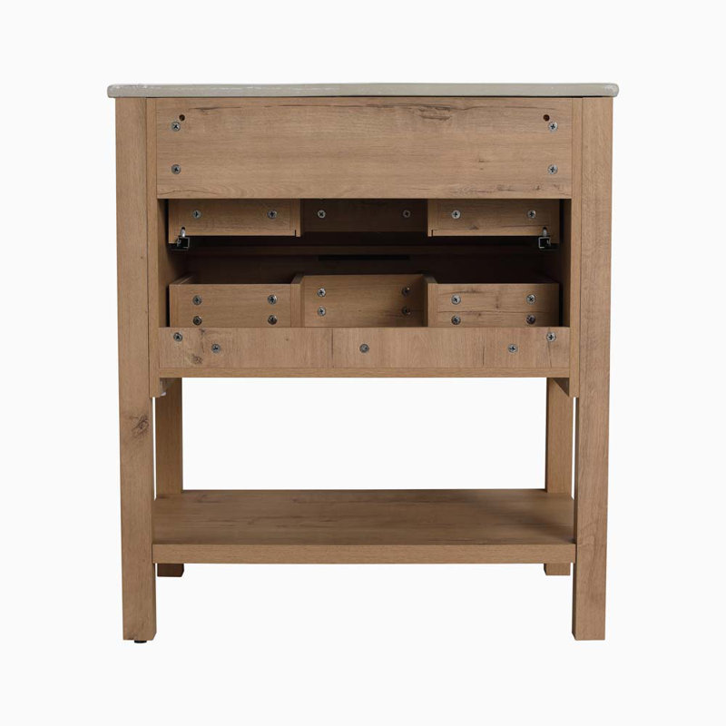 Ensemble de meuble-lavabo simple 30 po nokta, Blanc