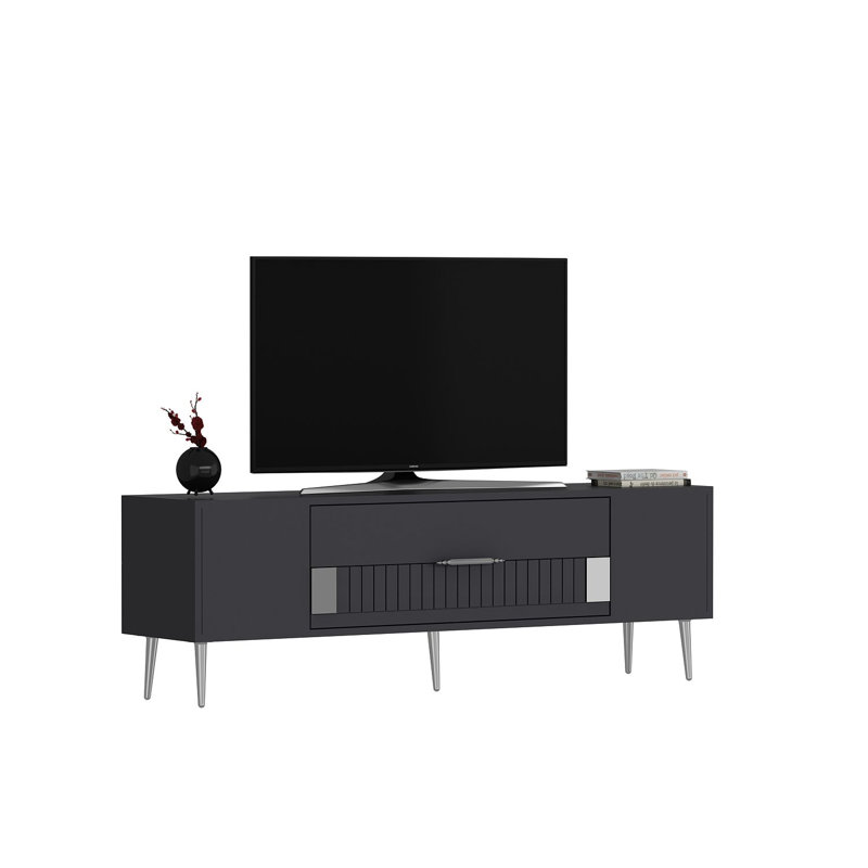 Olivia Unfinished TV Stand, 150cm, Grey/Silver