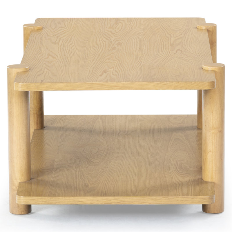Hepburn 2 Shelf Wood Coffee Table, Natural