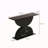 Semi-circles Console Table With Led Light And 3d Hammer-shaped Texture