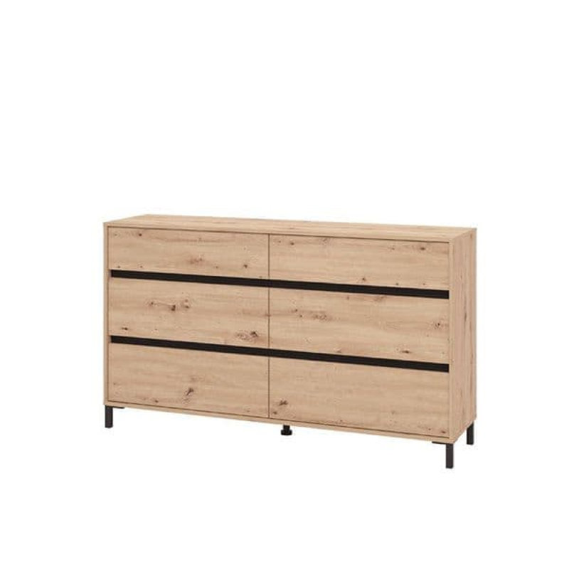157cm W 6 - Drawer Chest of Drawers, Tan