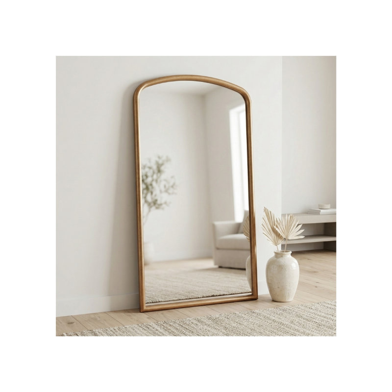 Peach Modern & Contemporary Full Length Mirror, Gold