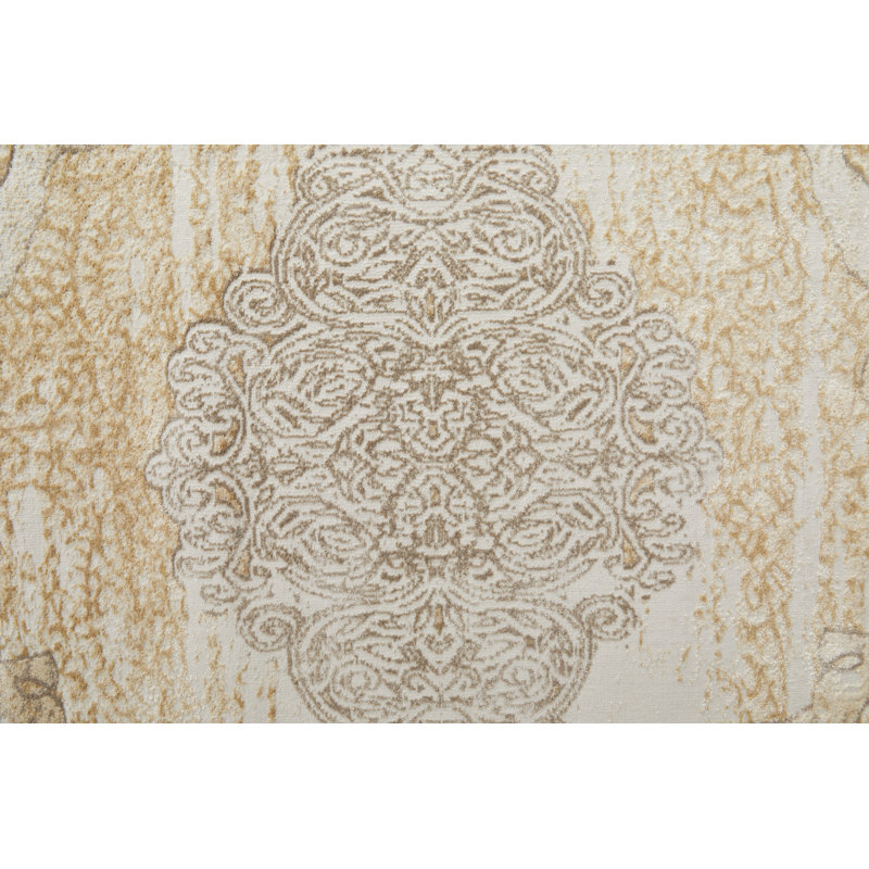 Neoma Viscose Floral Indoor Rug, Round 7'9"