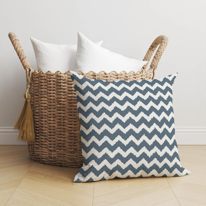 Coussin Chevy Tribal, Bleu, H 20 po x l 20 po