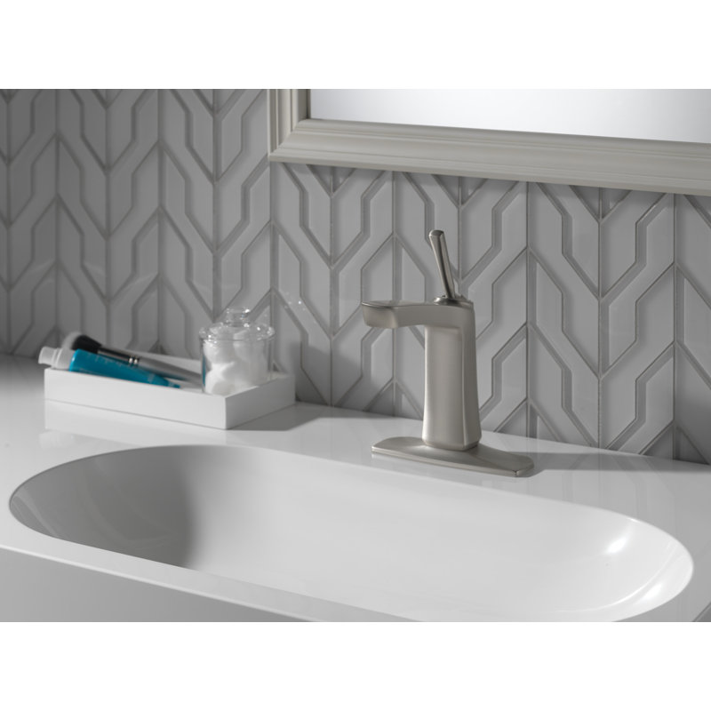 Vesna Single Hole Bathroom Faucet with Drain Assembly, Spotshield Brushed Nickel