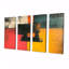 Mystic Sunset portail - art mural abstrait 4 pièces-205778958