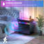 50cm W Bedside Table with 3D Mirror Abyss and Sensor RGB Lighting, 2-Drawer Bedside Table with Hidden Storage And Lockable-517282995