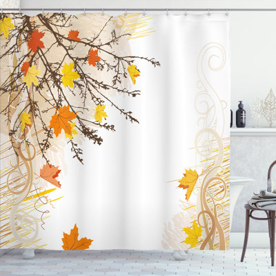 Shower Curtain with Hooks Included