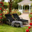 Fauteuils roulants d'extérieur, 2 chaises longues inclinables avec coussin-1616587628-1616587627-1616587625