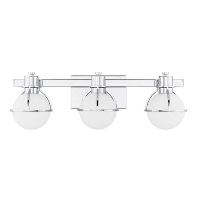 Pierce 3-Light Bathroom Vanity Light in Chrome