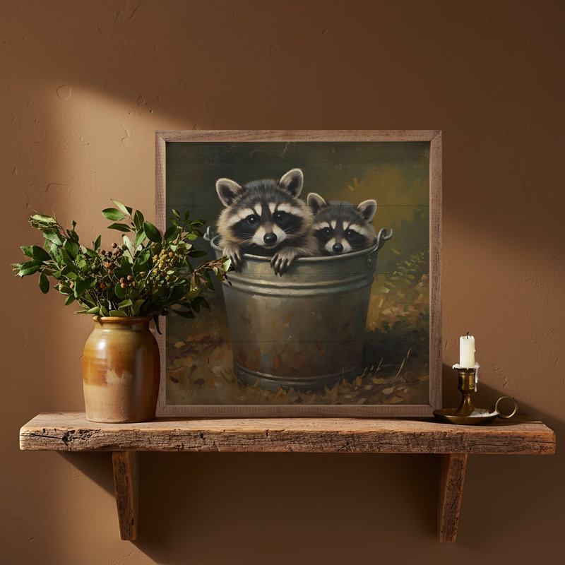 Partners In Crime Raccoons, H 24 po x l 24 po