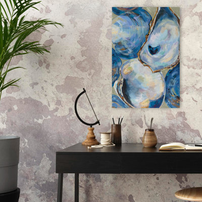 Bleu et brun matununk coquillages art brun clair