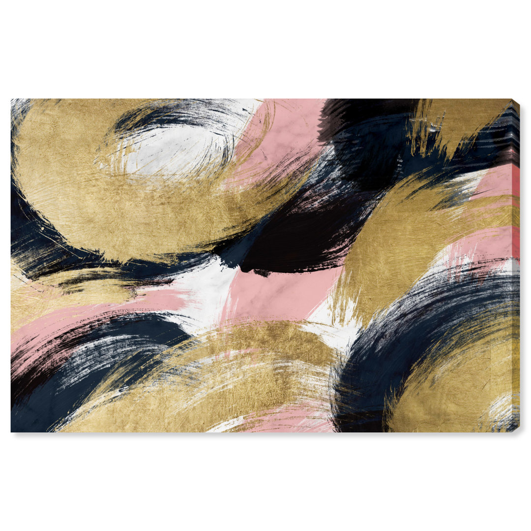 'Blush and Midnight Dream' Acrylic Painting Print on Wrapped Canvas