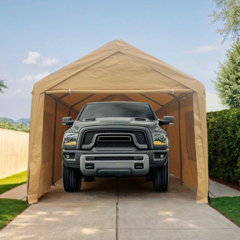 Remise de garage en polypropylène, Sable, H 112,80 po x l 121,92 po x P 241,80 po