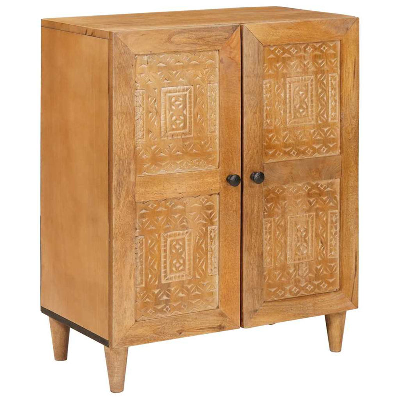60cm Solid Wood Sideboard, Brown