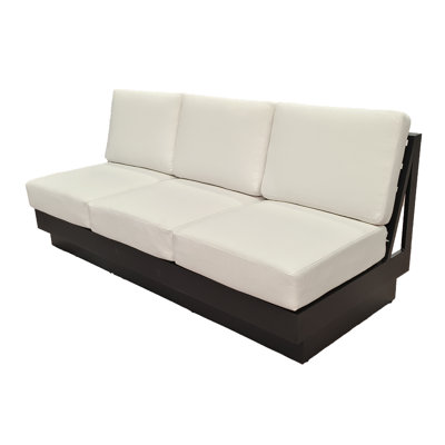 Lucca Metal Outdoor Sofa with Sunbrella Cushions