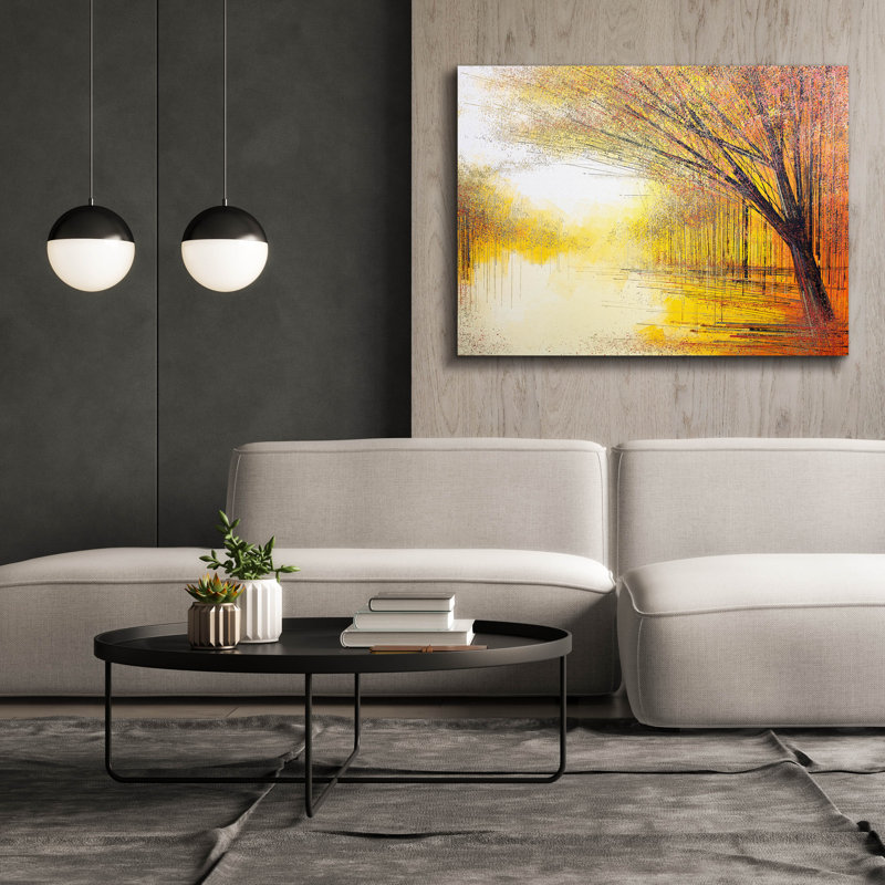 «Trees In A Golden Glow» par Marc Todd, Lark Manor, art mural sur toile, H 40 po x l 54 po