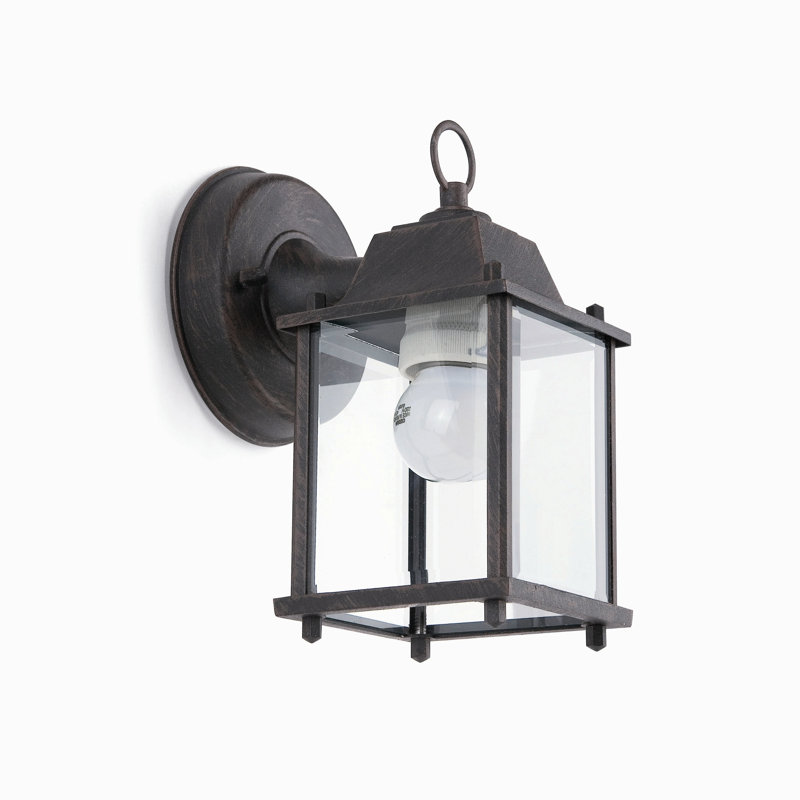 Outdoor Wall Lantern, Brown, white and pink