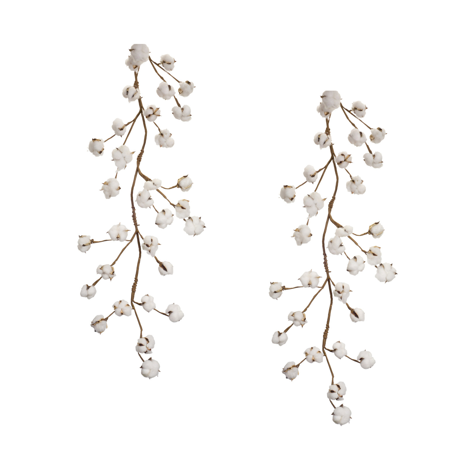 69'' in. Faux Cotton Garland