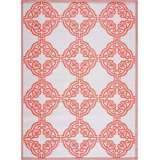 Ancha Oriental Machine Woven Orange/White Indoor / Outdoor Area Rug