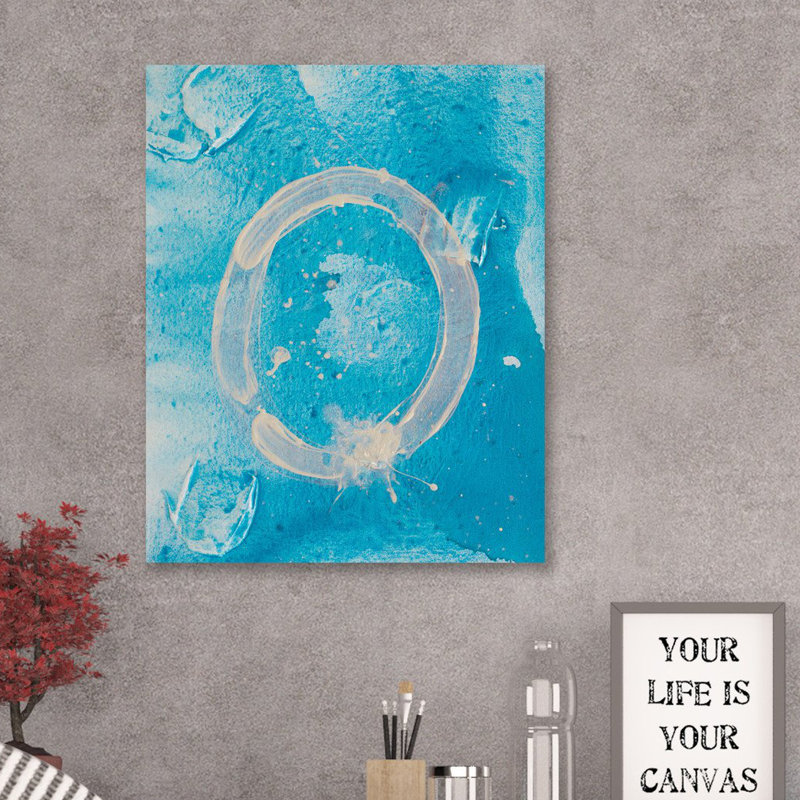 Blue 0 by Kent Youngstrom - Wrapped Canvas Painting, 38cm H x 30cm W x 4cm D