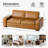 85'' Faux Leather Square Arm Sofa-1113118759