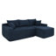 Canapé modulaire à compression avec rangement, méridienne moderne bleue 85 po